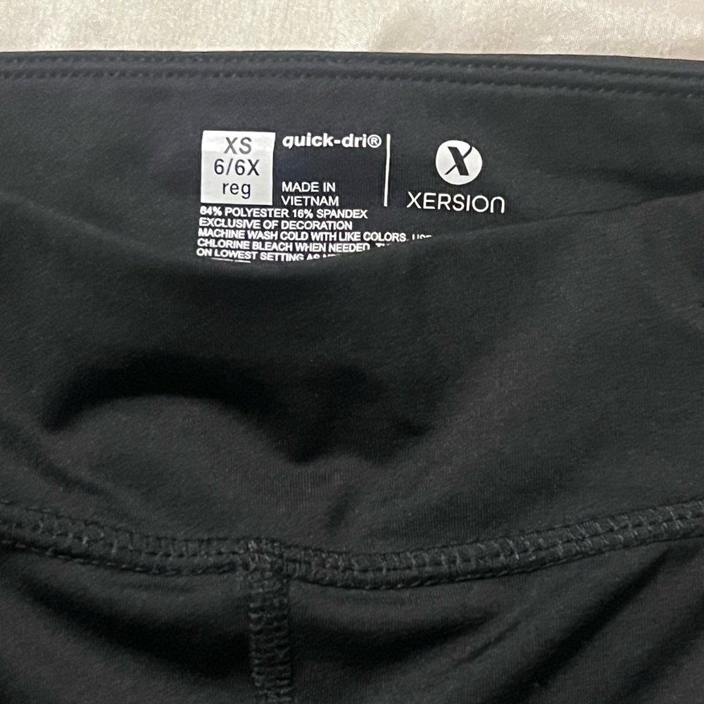 Xersion Black Kids Leggings girls 6-6x - Picture 2 of 4